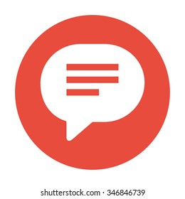 Flat Speech bubble icon. Vector EPS 10