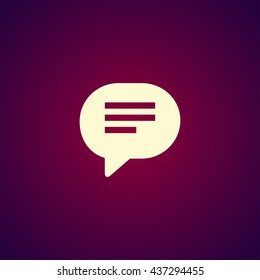 Flat Speech bubble icon. Vector EPS 10