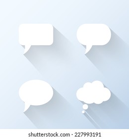 Flat speech bubble icons. Vector illustration
