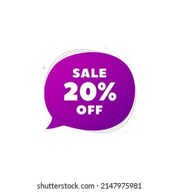 Flat speech bubble shaped banners, sale, price tags, stickers, badges. Vector illustration
