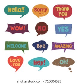 Flat Speech Bubbles vector design