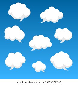 Flat speech clouds for you design