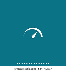 Flat speedometer web icon. 