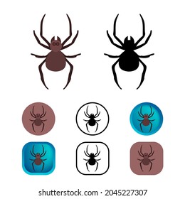 Colección de iconos de araña plana