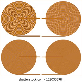 Flat spiral coil inductor
