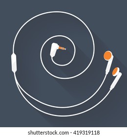 flat spiral headphones