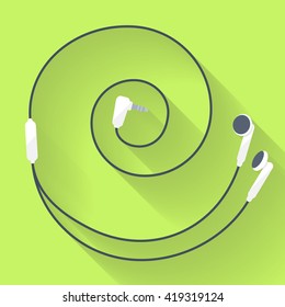 flat spiral headphones