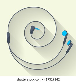 flat spiral headphones
