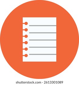 "Flat Spiral Notebook Icon – Minimal Note-Taking Vector for Business and Education"
