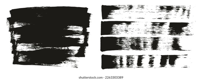 Flat Sponge Regular Artist Brush Long Background And Straight Lines Mix High Detail Abstract Vector Background Mix Set 