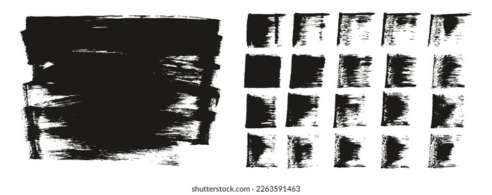 Flat Sponge Regular Artist Brush Long Background And Straight Lines Mix High Detail Abstract Vector Background Mix Set 