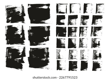 Flat Sponge Regular Artist Brush Short Background And Straight Lines Mix High Detail Abstract Vector Background Mix Set 