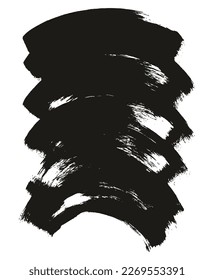 Flat Sponge Regular Artist Brush Curved Background High Detail Abstract Vector Background Set 