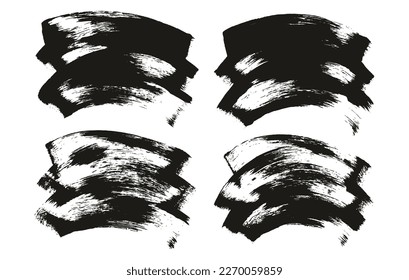 Fondo curvo de pincel de artista regular de esponja plana de fondo de alto detalle Resumen conjunto de fondo de vectores 