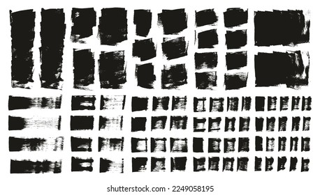 Flat Sponge Thick Artist Brush Short Background And Straight Lines Mix High Detail Abstract Vector Background Mix MEGA Set 