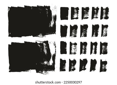 Flat Sponge Thick Artist Brush Short Background And Straight Lines Mix High Detail Abstract Vector Background Mix Set 
