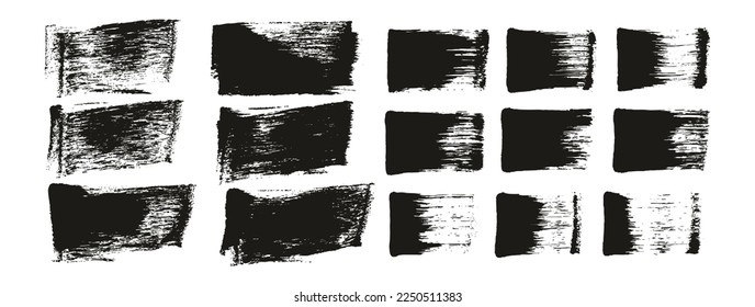 Flat Sponge Thick Artist Brush Short Background And Straight Lines Mix High Detail Abstract Vector Background Mix Set 