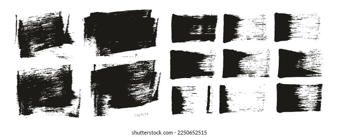 Flat Sponge Thick Artist Brush Short Background And Straight Lines Mix High Detail Abstract Vector Background Mix Set 