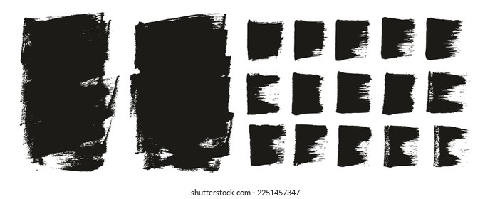 Flat Sponge Thick Artist Brush Short Background And Straight Lines Mix High Detail Abstract Vector Background Mix Set 