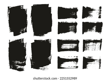 Flat Sponge Thick Artist Brush Short Background And Straight Lines Mix High Detail Abstract Vector Background Mix Set 