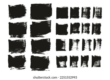 Flat Sponge Thick Artist Brush Short Background And Straight Lines Mix High Detail Abstract Vector Background Mix Set 