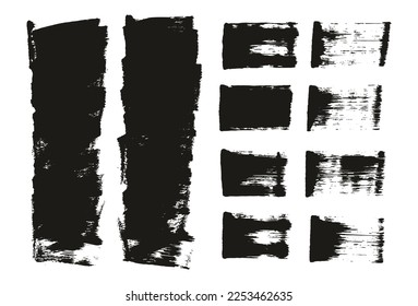 Flat Sponge Thick Artist Brush Short Background And Straight Lines Mix High Detail Abstract Vector Background Mix Set 