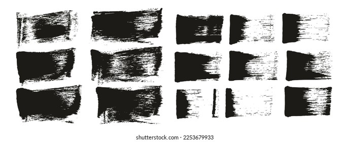 Flat Sponge Thick Artist Brush Short Background And Straight Lines Mix High Detail Abstract Vector Background Mix Set 