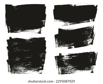 Flat Sponge Thick Artist Brush Long Background Mix High Detail Abstract Vector Background Mix Set 