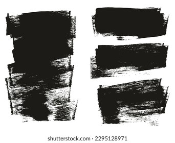 Flat Sponge Thick Artist Brush Long Background Mix High Detail Abstract Vector Background Mix Set 