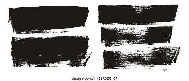 Flat Sponge Thick Artist Brush Long Background Mix High Detail Abstract Vector Background Mix Set 
