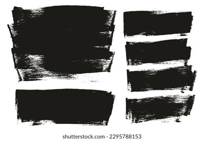 Flat Sponge Thick Artist Brush Long Background Mix High Detail Abstract Vector Background Mix Set 