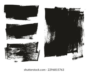 Flat Sponge Thick Artist Brush Long Background Mix High Detail Abstract Vector Background Mix Set 