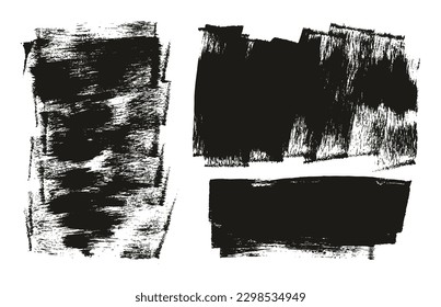 Flat Sponge Thick Artist Brush Long Background Mix High Detail Abstract Vector Background Mix Set 
