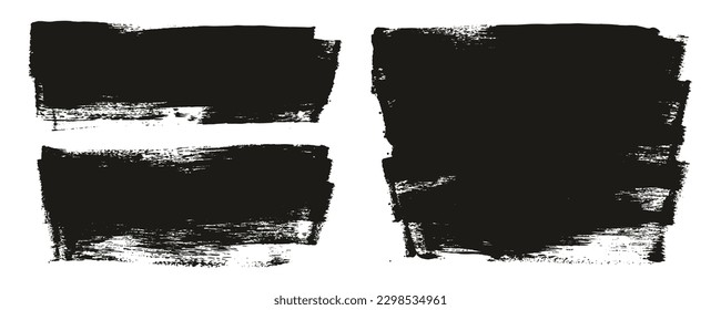 Flat Sponge Thick Artist Brush Long Background Mix High Detail Abstract Vector Background Mix Set 