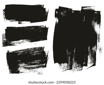 Esponja plana Artista Grueso Pincel Fondo Largo Mezcla de Fondo Alto Detalle Resumen Conjunto de Fondo Vector 