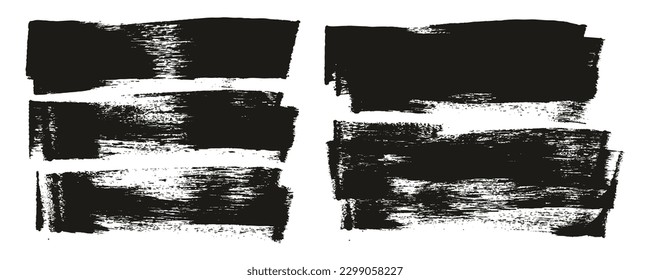 Flat Sponge Thick Artist Brush Long Background Mix High Detail Abstract Vector Background Mix Set 