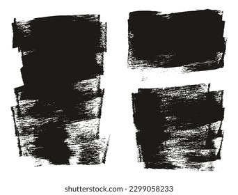 Flat Sponge Thick Artist Brush Long Background Mix High Detail Abstract Vector Background Mix Set 