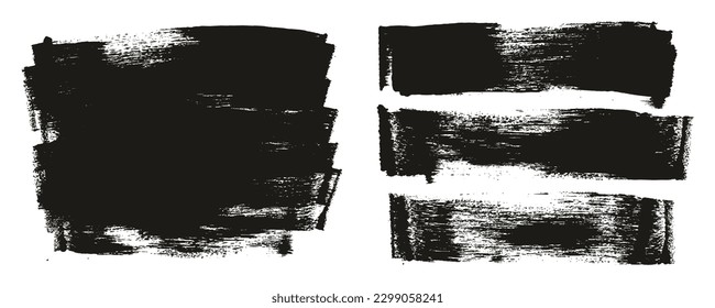 Esponja plana Artista Grueso Pincel Fondo Largo Mezcla de Fondo Alto Detalle Resumen Conjunto de Fondo Vector 