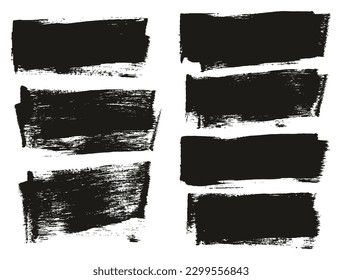 Esponja plana Artista Grueso Pincel Fondo Largo Mezcla de Fondo Alto Detalle Resumen Conjunto de Fondo Vector 