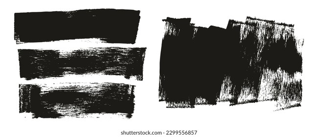Esponja plana Artista Grueso Pincel Fondo Largo Mezcla de Fondo Alto Detalle Resumen Conjunto de Fondo Vector 