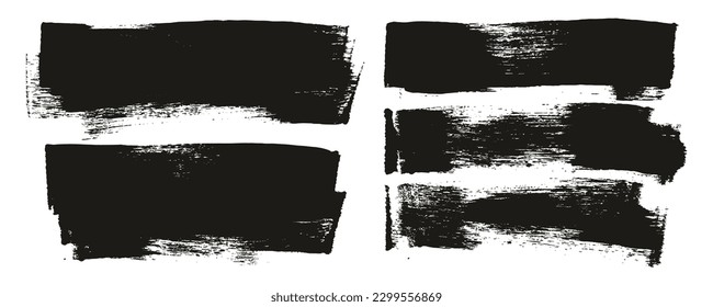 Esponja plana Artista Grueso Pincel Fondo Largo Mezcla de Fondo Alto Detalle Resumen Conjunto de Fondo Vector 