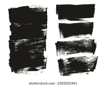 Flat Sponge Thick Artist Brush Long Background Mix High Detail Abstract Vector Background Mix Set 