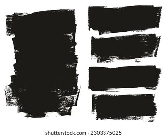 Flat Sponge Thick Artist Brush Long Background Mix High Detail Abstract Vector Background Mix Set 