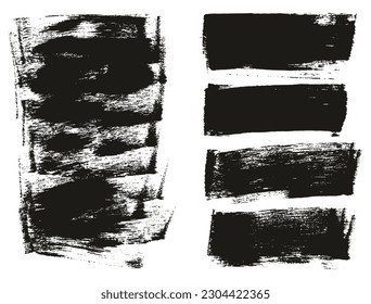Esponja plana Artista Grueso Pincel Fondo Largo Mezcla de Fondo Alto Detalle Resumen Conjunto de Fondo Vector 