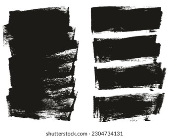 Flat Sponge Thick Artist Brush Long Background Mix High Detail Abstract Vector Background Mix Set 