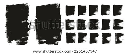 Flat Sponge Thick Artist Brush Short Background And Straight Lines Mix High Detail Abstract Vector Background Mix Set 