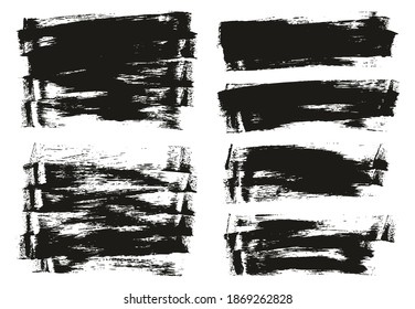 Flat Sponge Thin Artist Brush Long Background Mix High Detail Abstract Vector Background Mix Set 