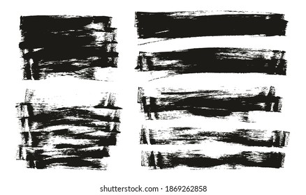 Flat Sponge Thin Artist Brush Long Background Mix High Detail Abstract Vector Background Mix Set 