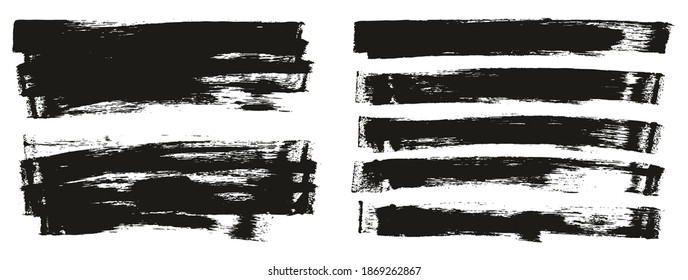 Flat Sponge Thin Artist Brush Long Background Mix High Detail Abstract Vector Background Mix Set 