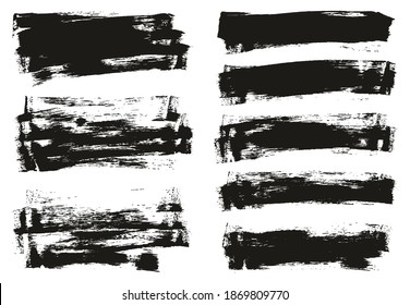 Flat Sponge Thin Artist Brush Long Background Mix High Detail Abstract Vector Background Mix Set 